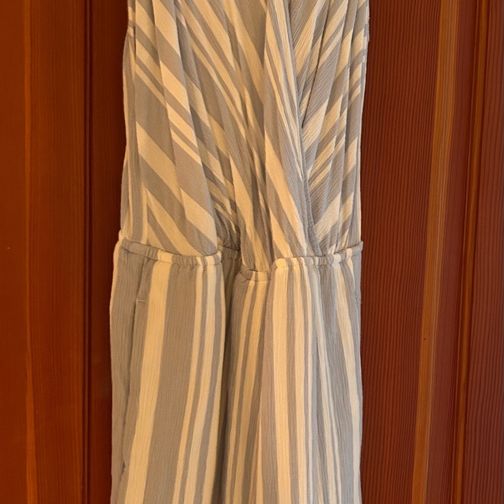 American Eagle Outfitters Blue and White Striped Romper